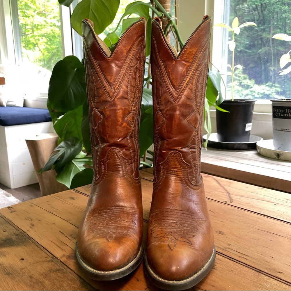 Vintage Brown Cowboy Boots